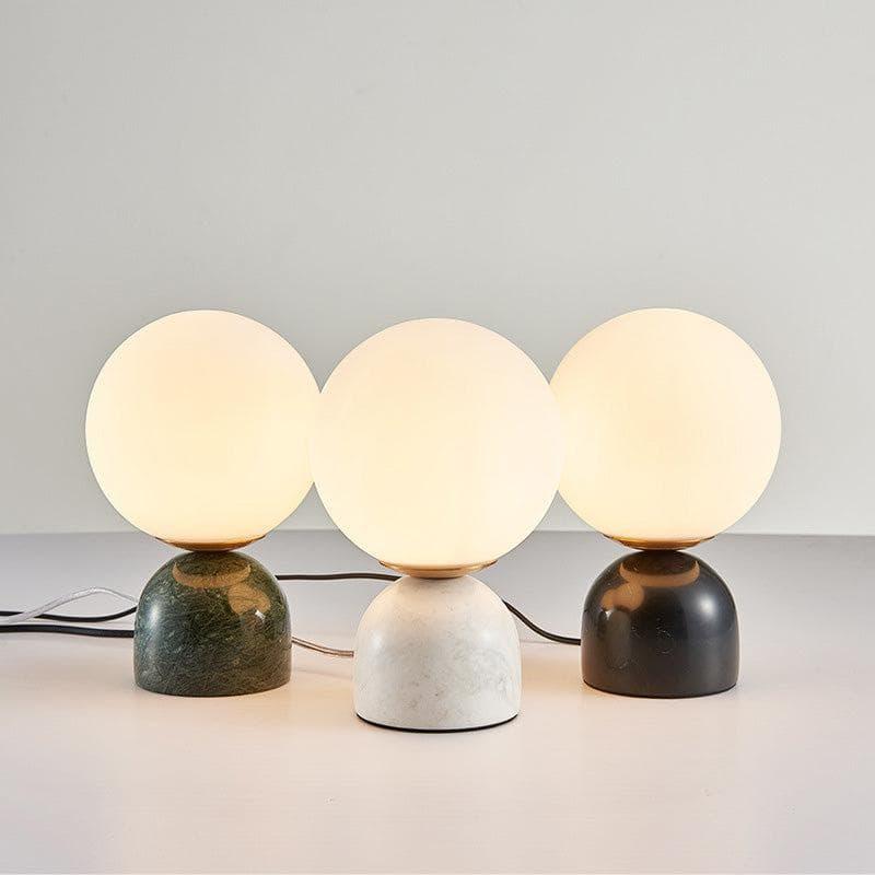 Round Alabaster Table Lamp