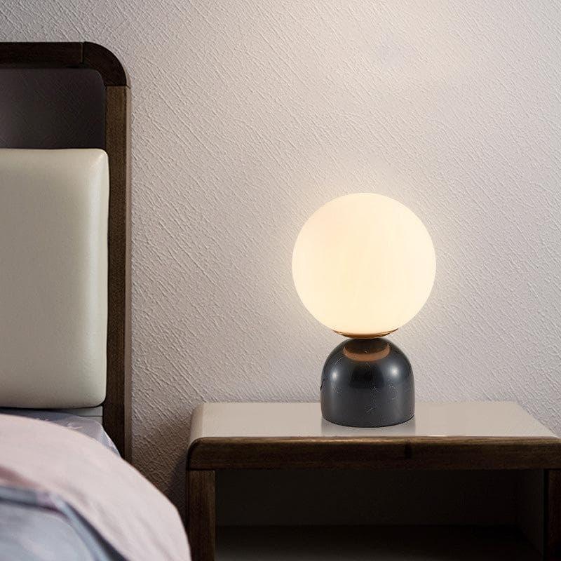 Round Alabaster Table Lamp