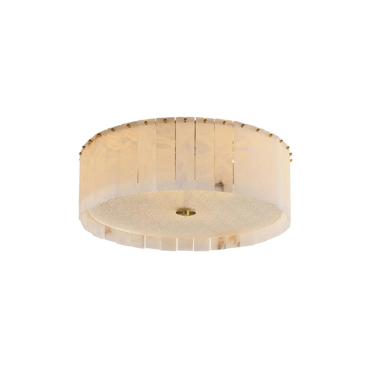 Alabaster Copper Round Ceiling Lamp
