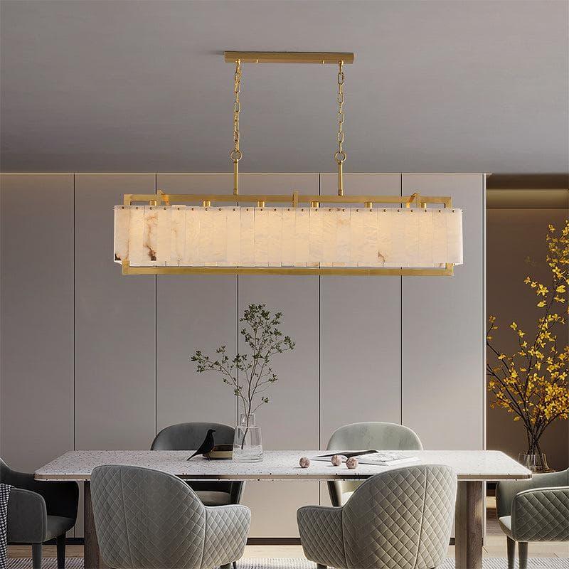 Marble rectangular chandelier