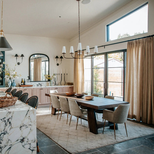 Curaeara Vintage Industrial Brass Fabric Chandelier