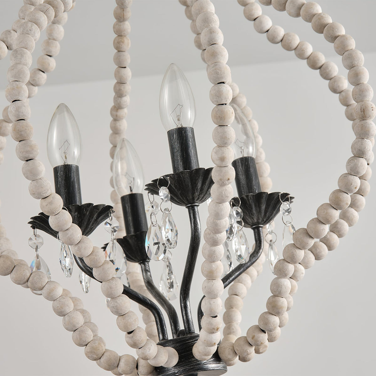Ulthaara Wood Crystal Chandelier