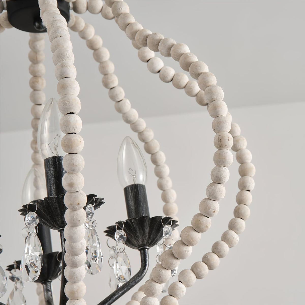 Ulthaara Wood Crystal Chandelier