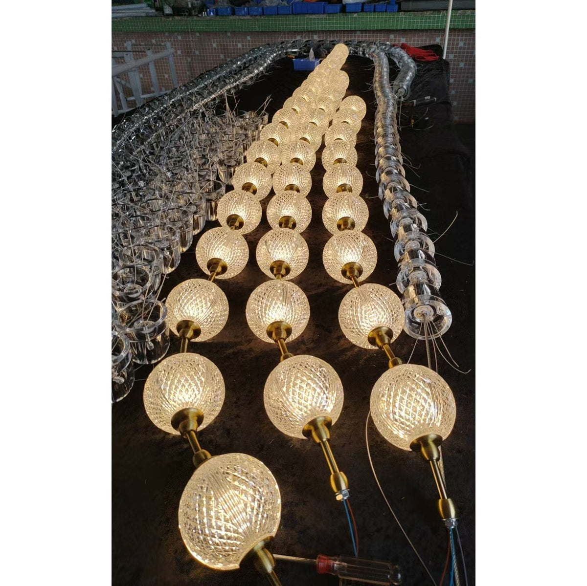 Myphais Beaded Plastic Chandelier