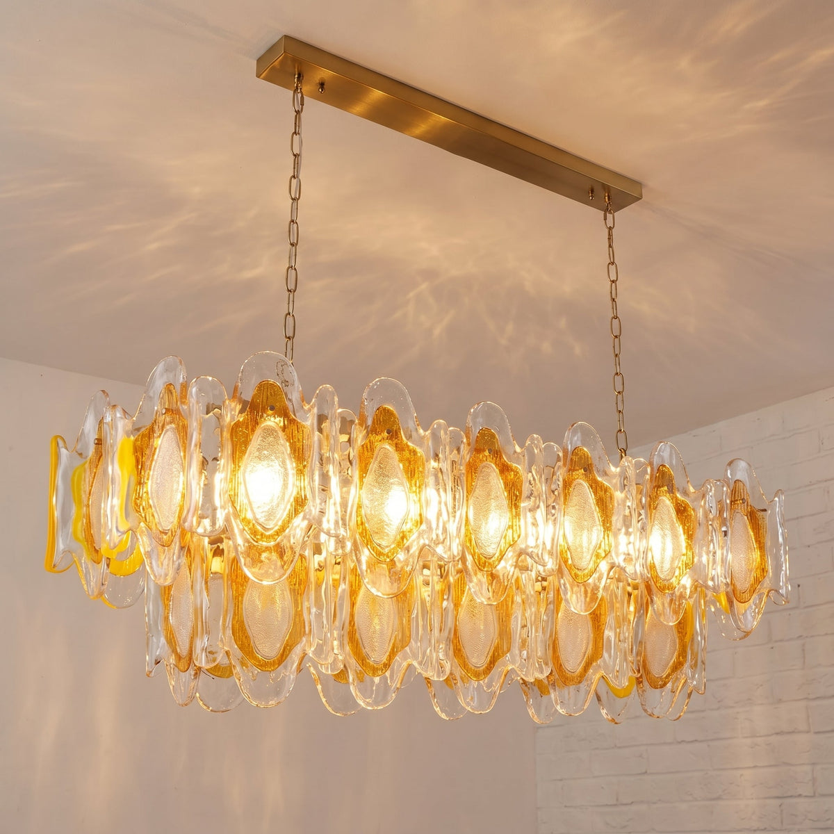 Liorueon Long Glass Chandelier