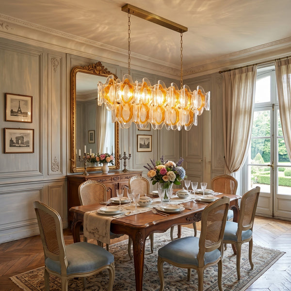 Liorueon Long Glass Chandelier