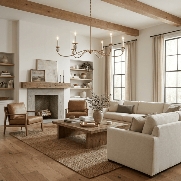 Meander Brass Chandelier