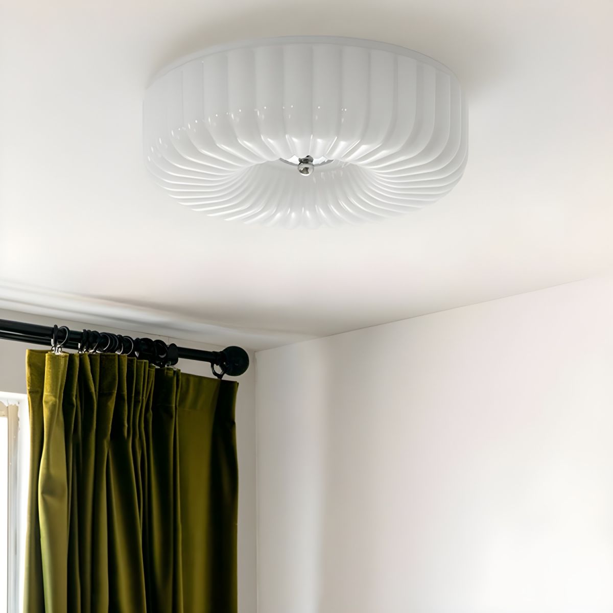Arisha Modern LED Glass Flush Mount Ceiling Light Bedroom
