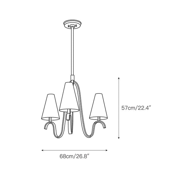 Myvenen Vintage Industrial Fabric Chandelier