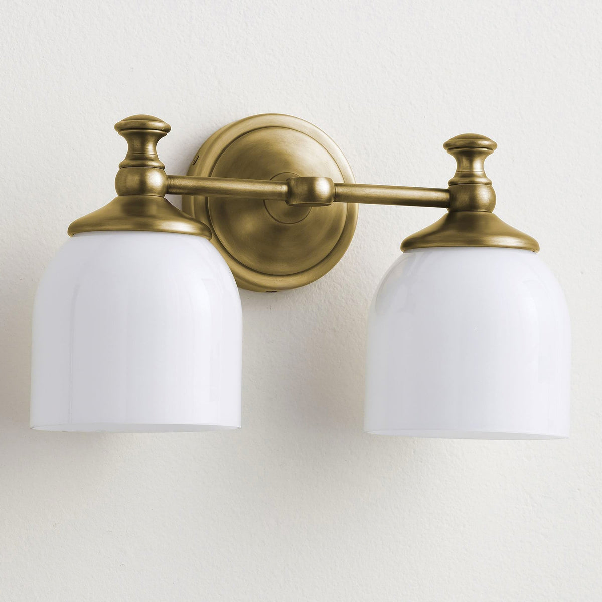 Lumen Short Arm Chrome Glass Sconce Wall Lamp