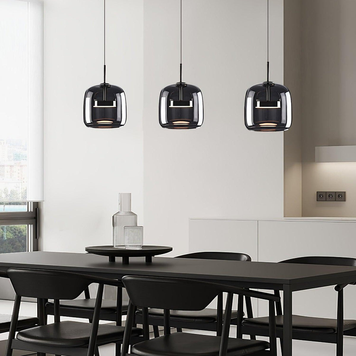 Obsidian Modern Glass Pendant Lamp