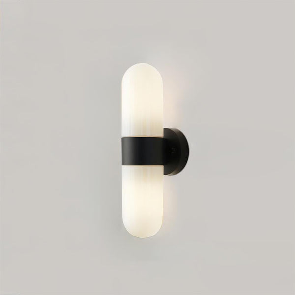 Wall Lamp Metal Glass Modern Minimalist Vertical Sconce for Bedroom