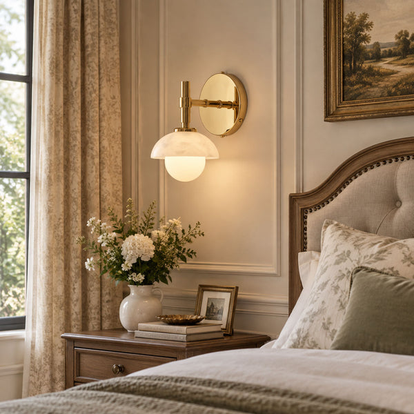 Milo Alabaster Double Wall Light