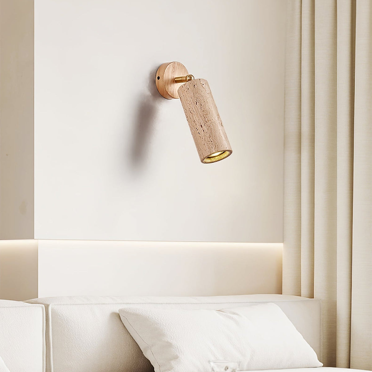 Milo Travertine Wall Spotlight
