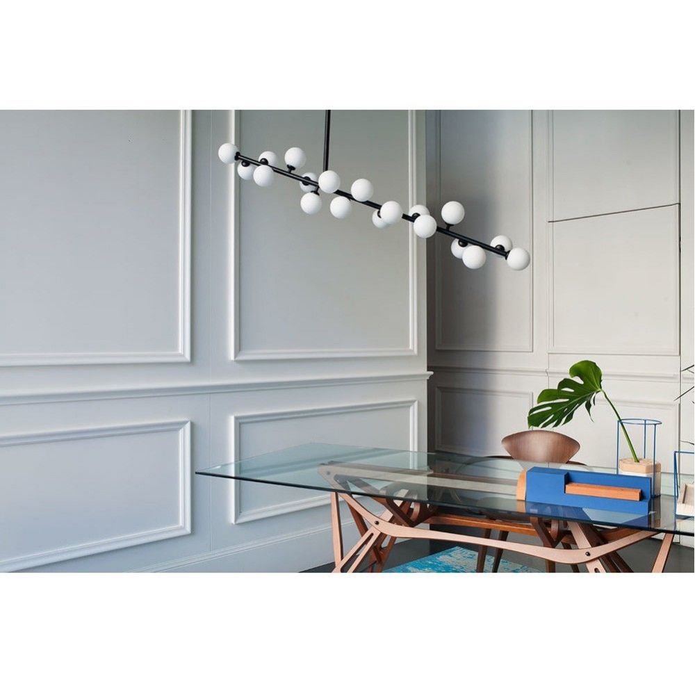Eshair Brass Glass Chandelier