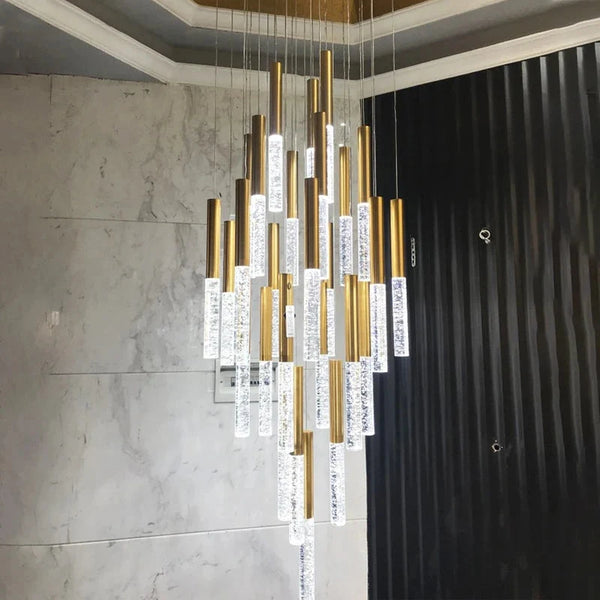 Mina Crystal Entryway Light Fixtures High Ceiling