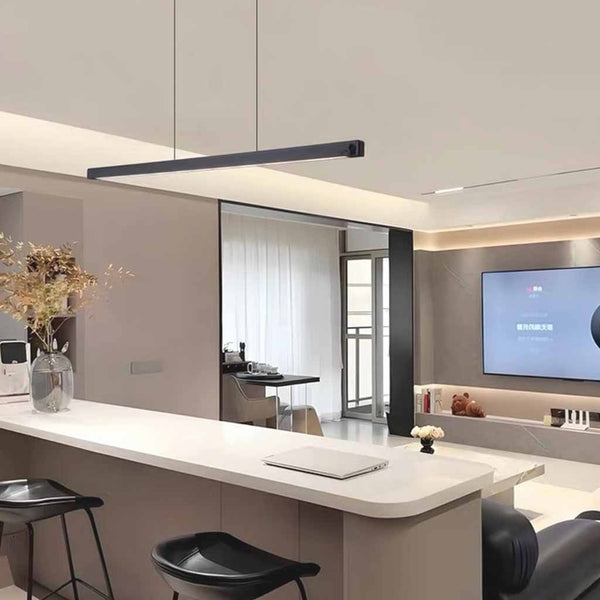 Minimalist Linear Pendant Light LED with a Dimmer Button