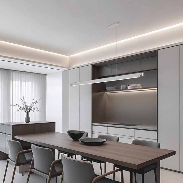 Minimalist Linear Pendant Light LED with a Dimmer Button