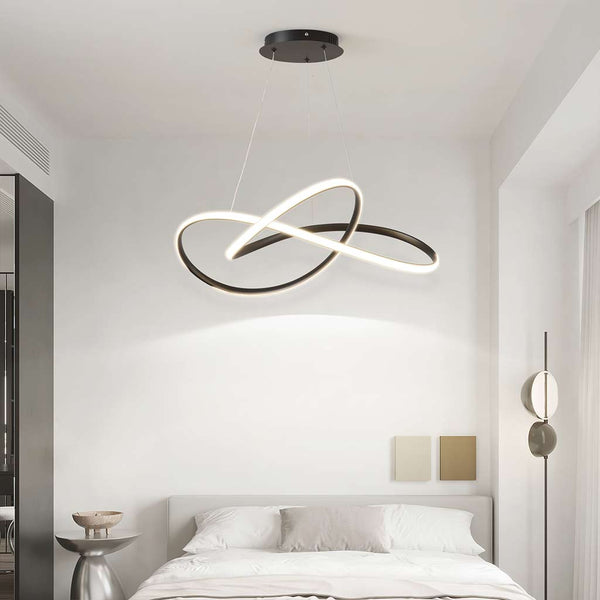 Hanging Chandelier Ceiling Light LED Twisted, Minimalist