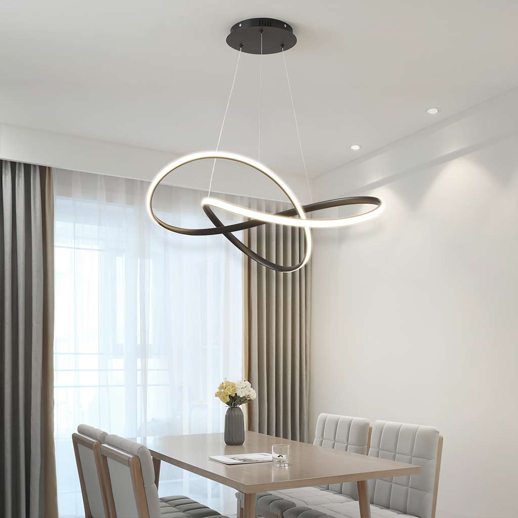 Hanging Chandelier Ceiling Light LED Twisted, Minimalist
