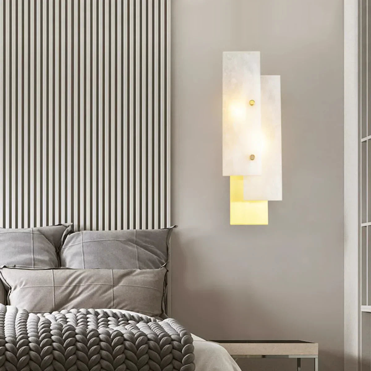 Modern Alabaster Rectangle Wall Lamp