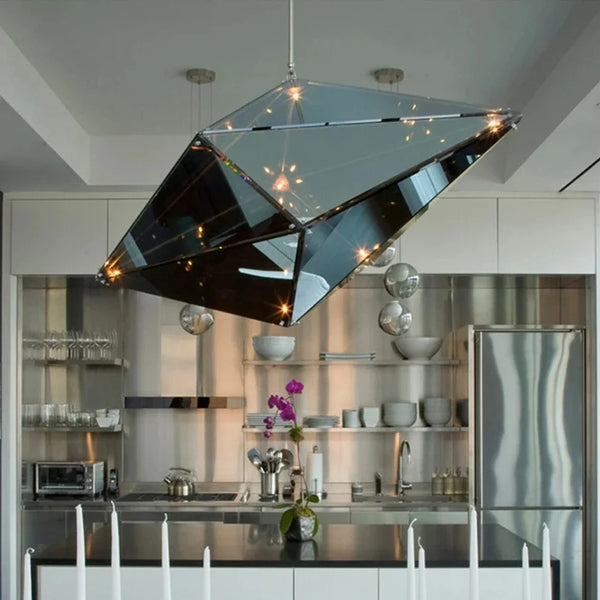 Modern Angular Diamond Style LED Pendant Light