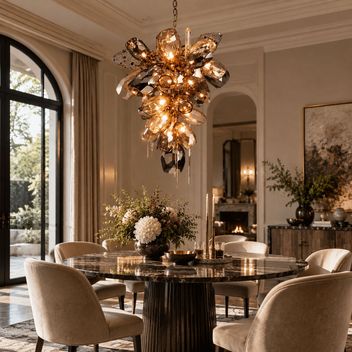 Modern Art Glass Crystal Chandelier