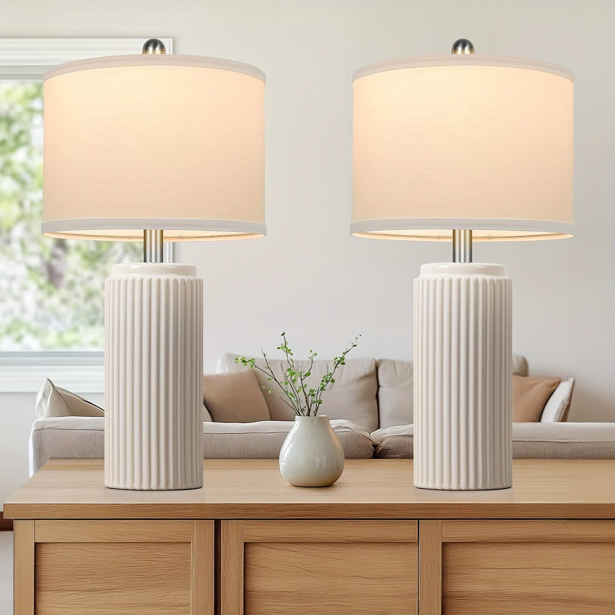 2-Set Yanya Modern Ceramic Table Lamp
