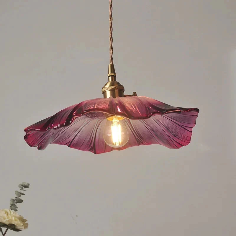 Modern Glass Flower Pendant Lights