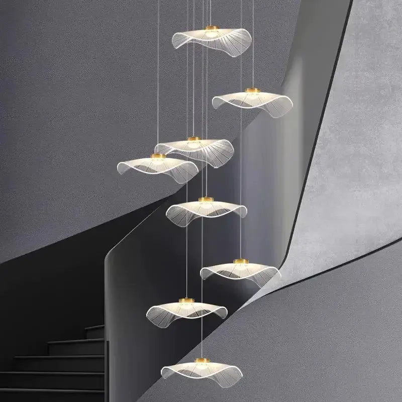 Modern Mushroom Lotus Leaf Led Chandelier