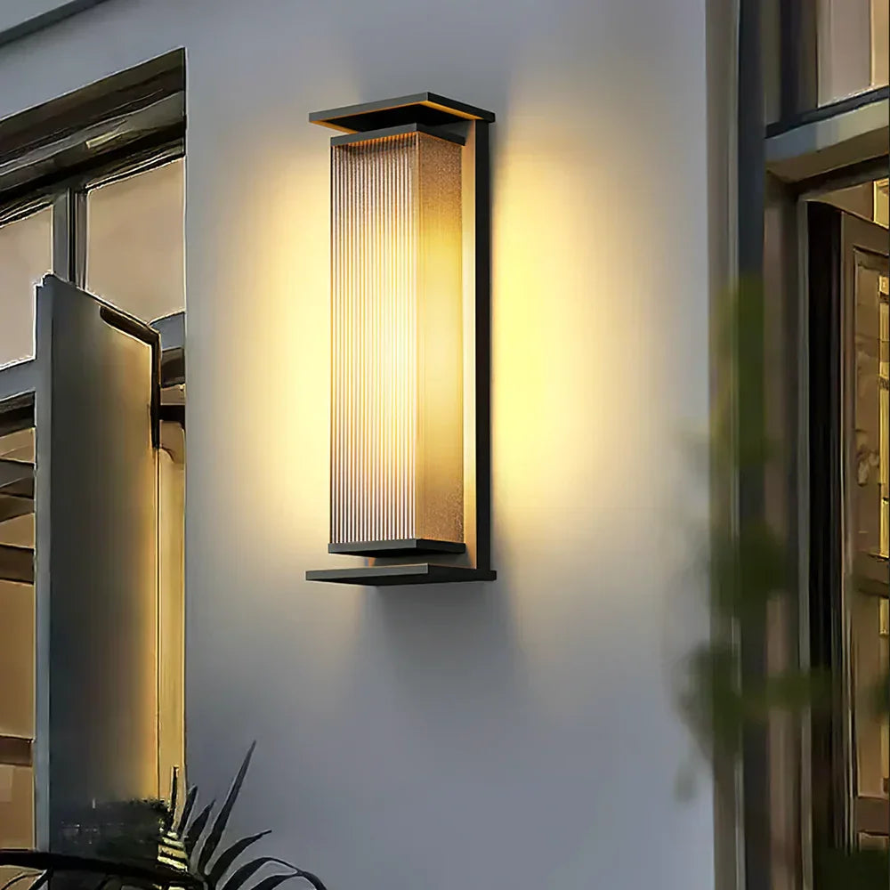 Rectangular Box Acrylic Outdoor Wall Lamp