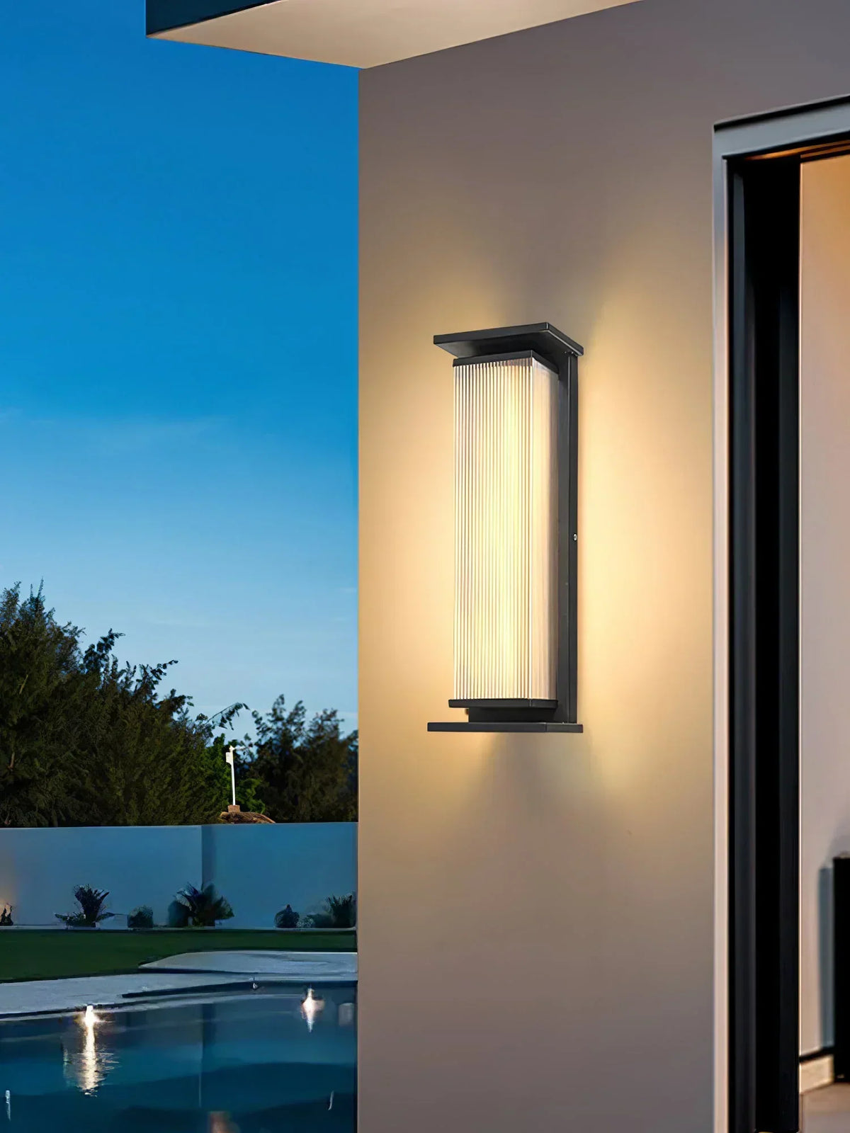 Rectangular Box Acrylic Outdoor Wall Lamp