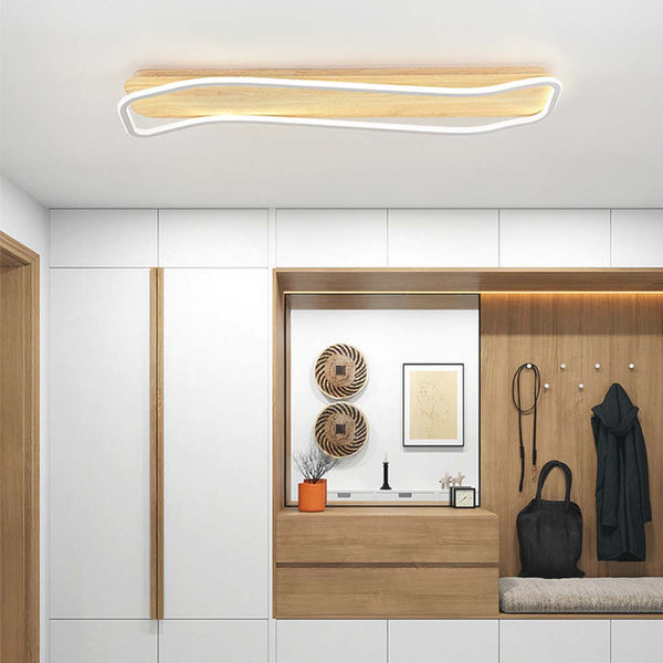 Flush Mount Ceiling Light Modern Rectangular, Wrought Iron