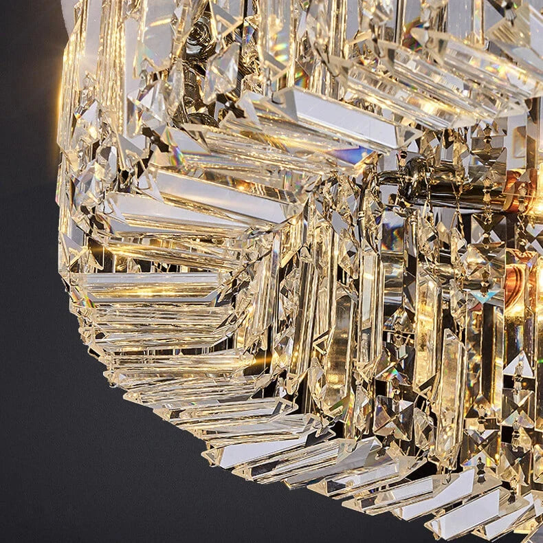 Modern Elegant Crystal Flush Mount Ceiling Light