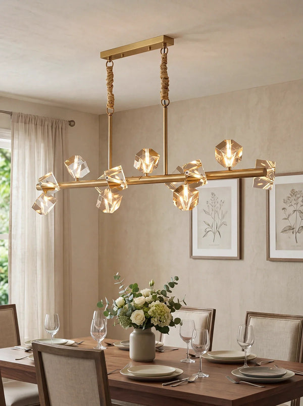 Modern Geometric Crystal Chandelier