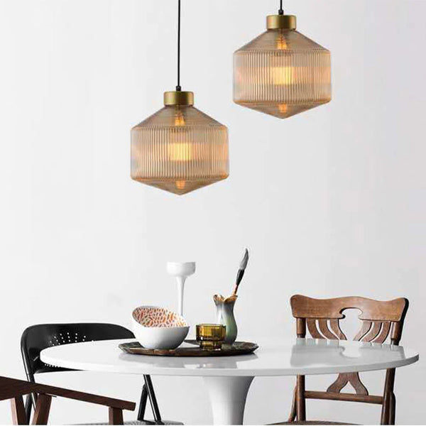 Valentina Modern LED Pendant Light Smoke Gray Glass Bedroom