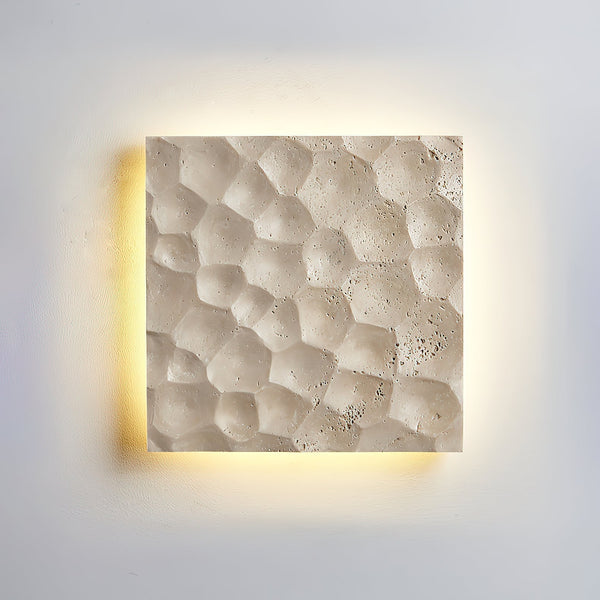 Vedoreth Panel Travertine Sconce Wall Lamp