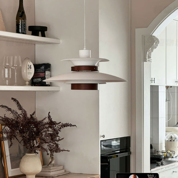 Modulo Layered Wood Pendant Light