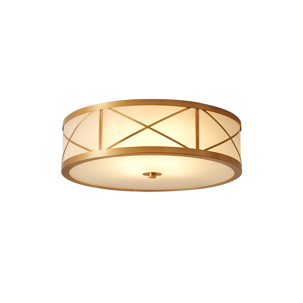 Vovene Brass Glass Ceiling Light