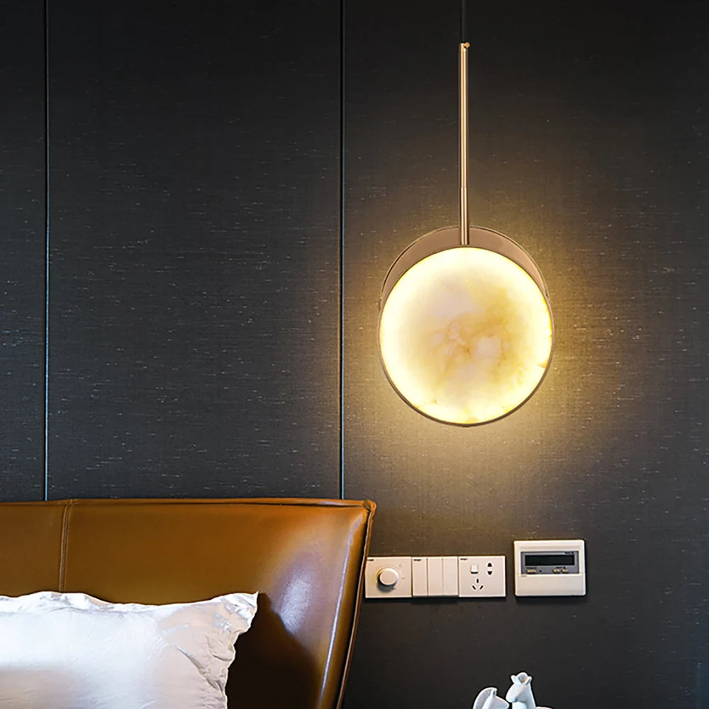 Moonshade Alabaster Pendant Light