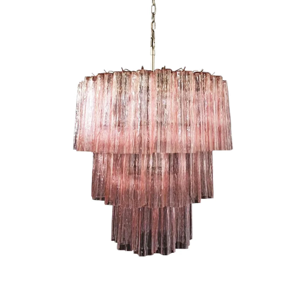 Pink Tubes Chandelier