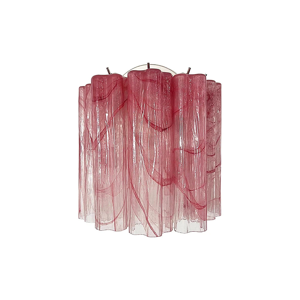 Pink Glass Tube Wall Lamp