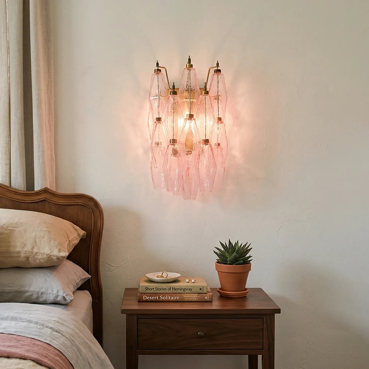 Poliedri Pink Wall Lamp