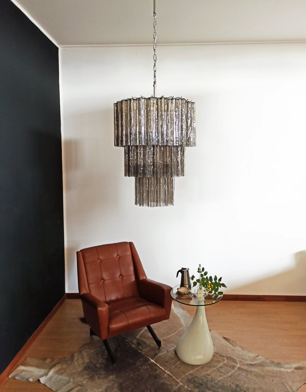 Smoked Tubes Chandelier