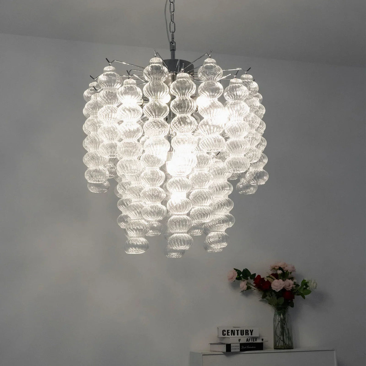Ripple Glass Tube Chandelier