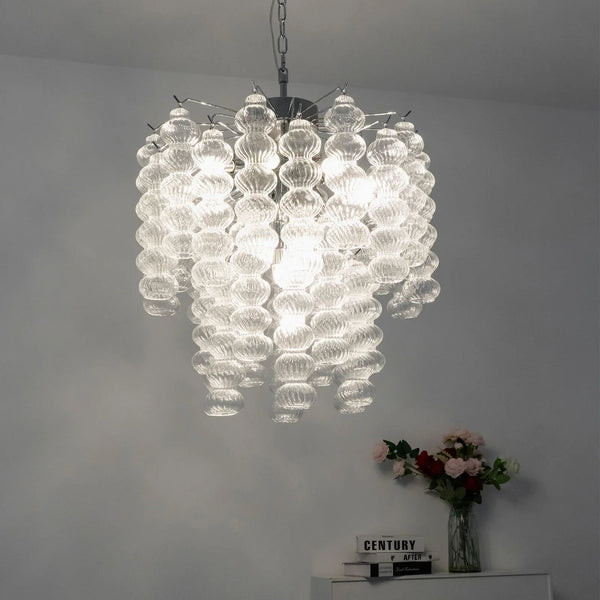 Ripple Glass Tube Chandelier