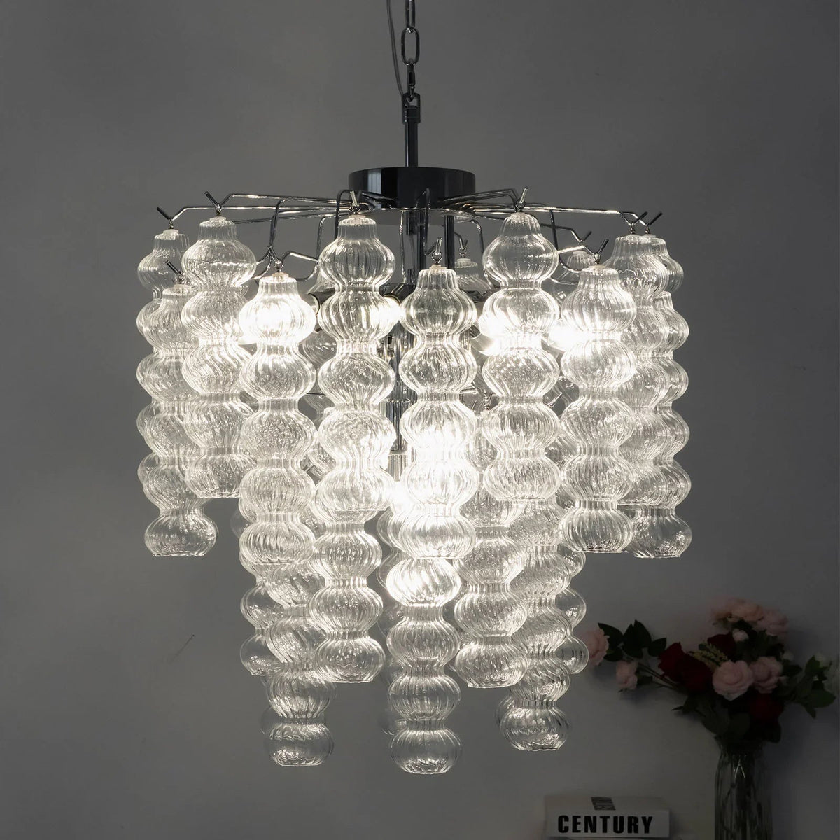 Ripple Glass Tube Chandelier
