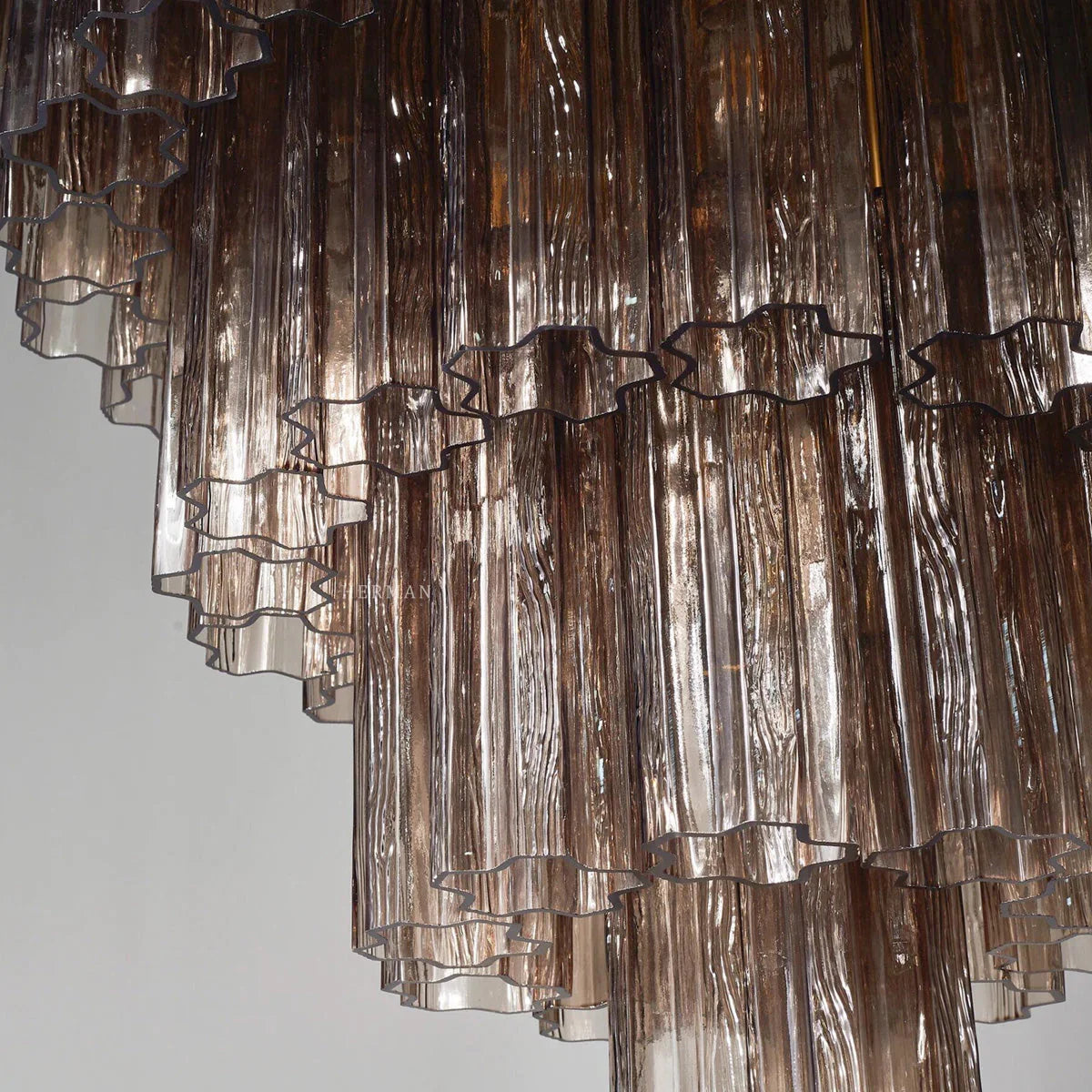 Smoked Tubes Chandelier