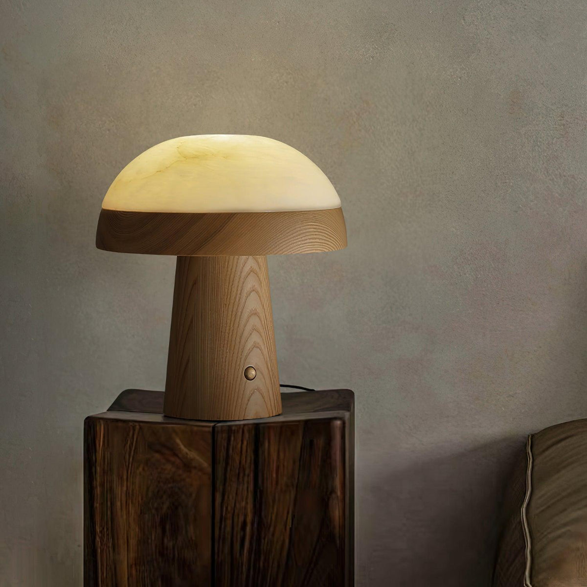Mushroom Cloud Alabaster Table Lamp