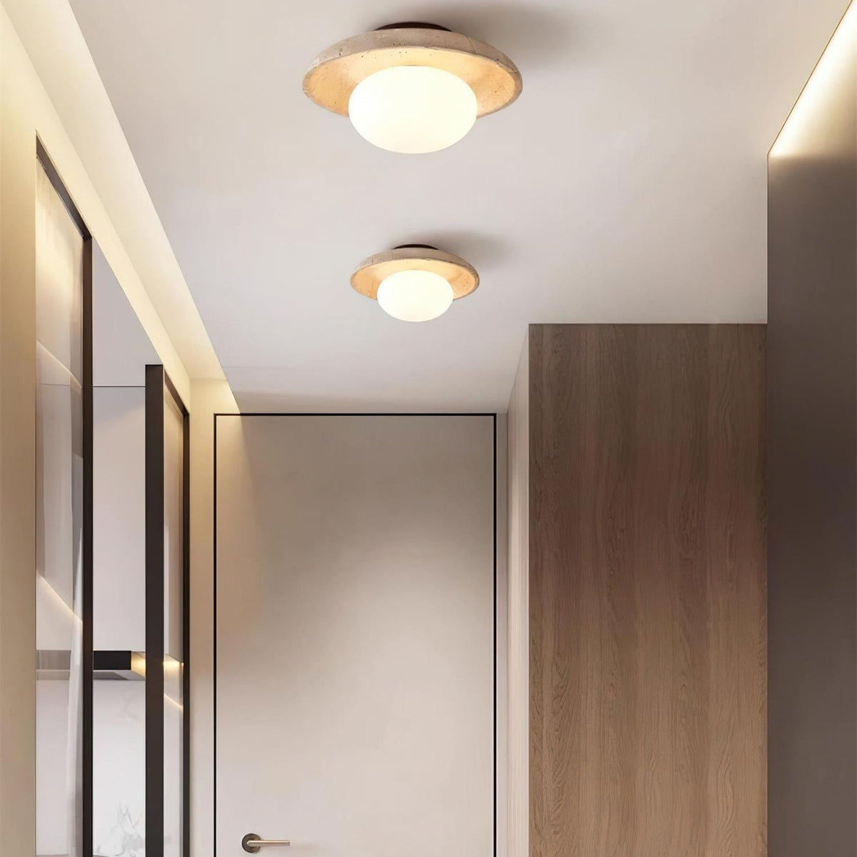 Mexo Travertine Ceiling Light